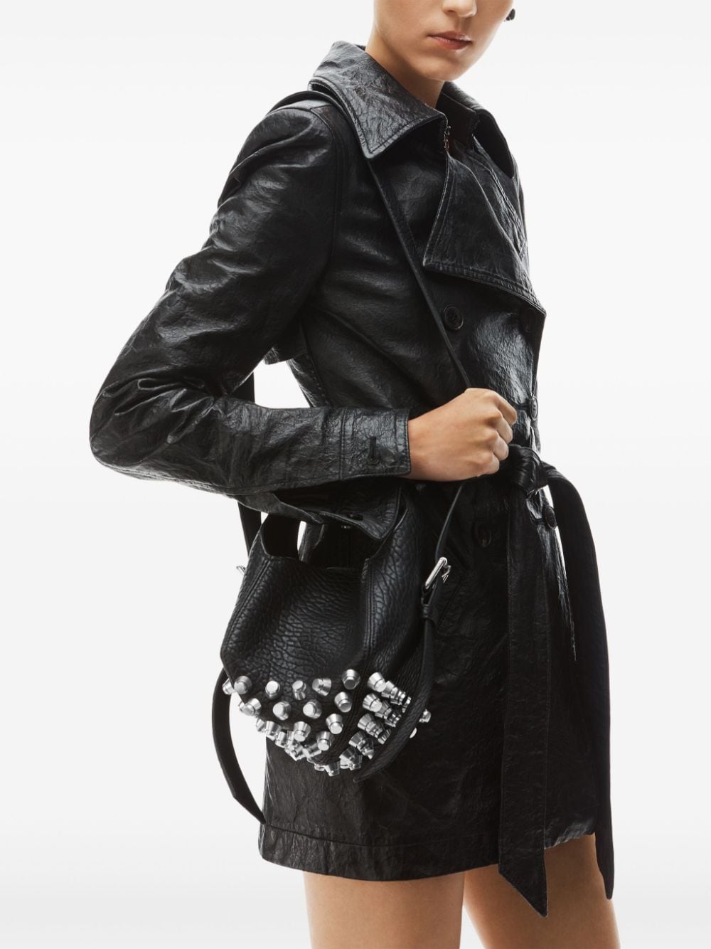 Shop Alexander Wang Small Rex Bucket Bag In Black