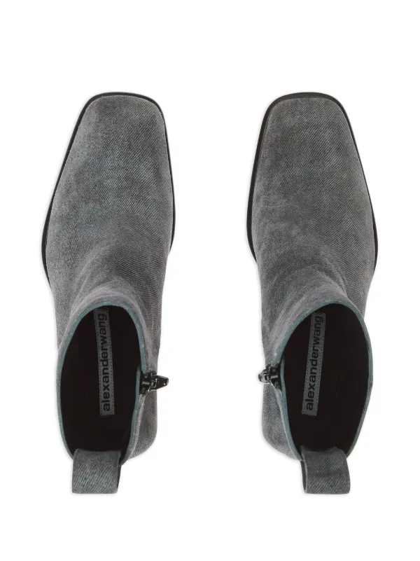 Alexander Wang 95mm Throttle Ankle Boots | Grey | FARFETCH