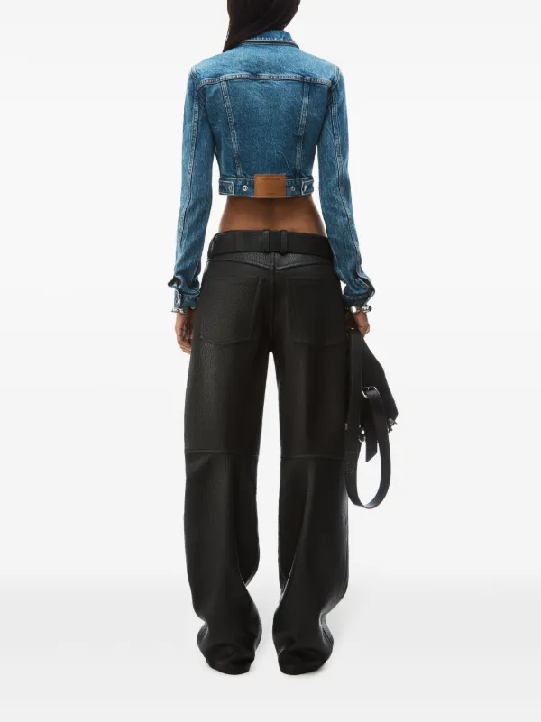 Alexander Wang Shrunken Denim Jacket | Blue | FARFETCH