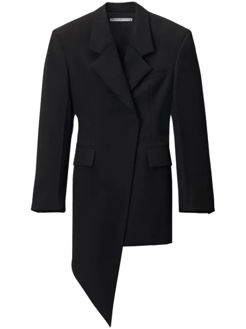 Alexander Wang asymmetric blazer wool-twill mini dress Women