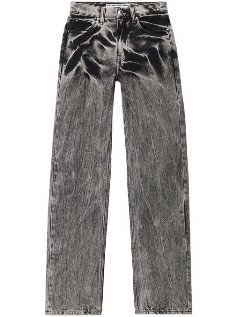 Alexander Wang embroidered logo straight-leg jeans Women