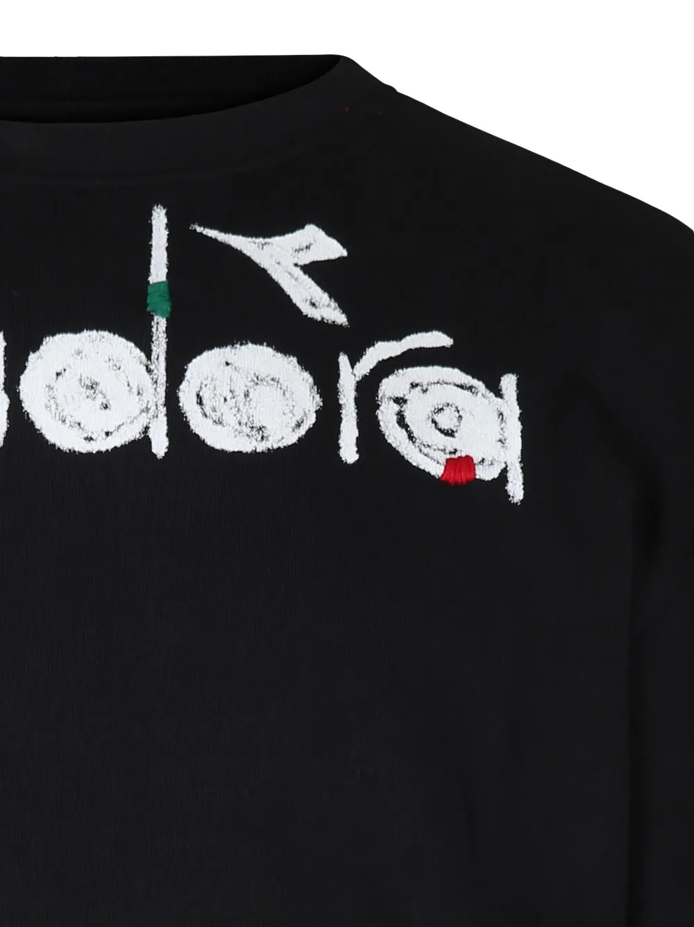 Diadora Junior Sweater met logoprint Zwart