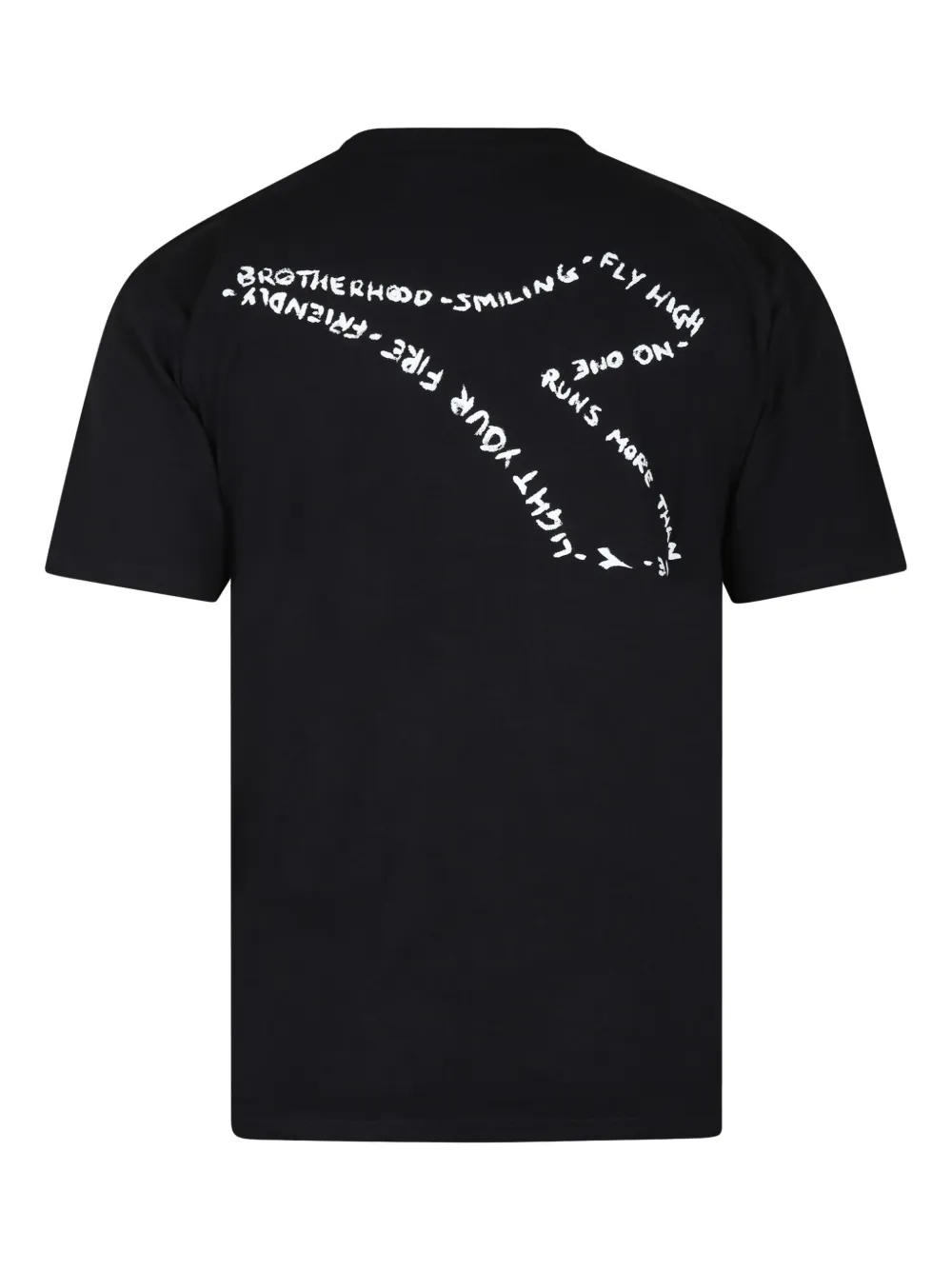 Diadora Junior T-shirt met logoprint Zwart