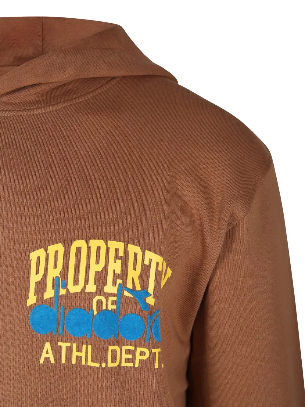 Diadora Junior Hoodie met logoprint Bruin