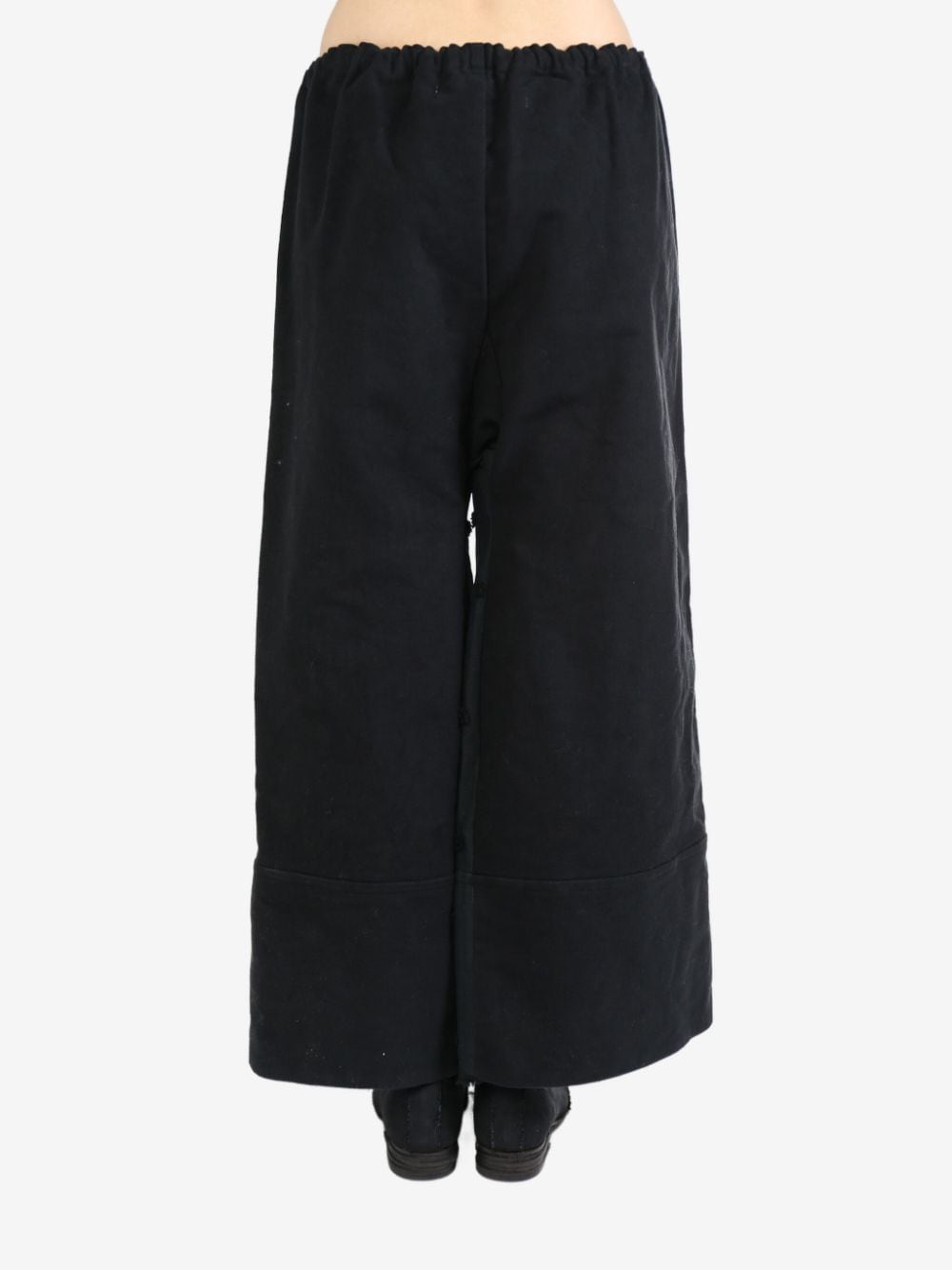 Shop Comme Des Garçons Tao Polka-dot Embroidered Trousers In Black