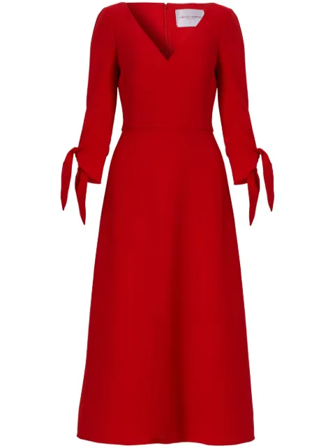 Carolina Herrera Midi-jurk met gestrikte mouwen