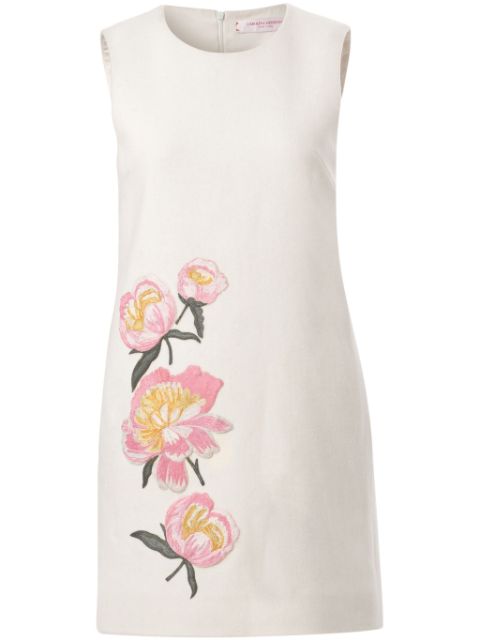 Carolina Herrera floral-embroidered shift mini dress Women