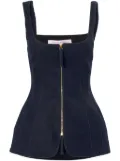 Carolina Herrera denim zip-up top - Blue
