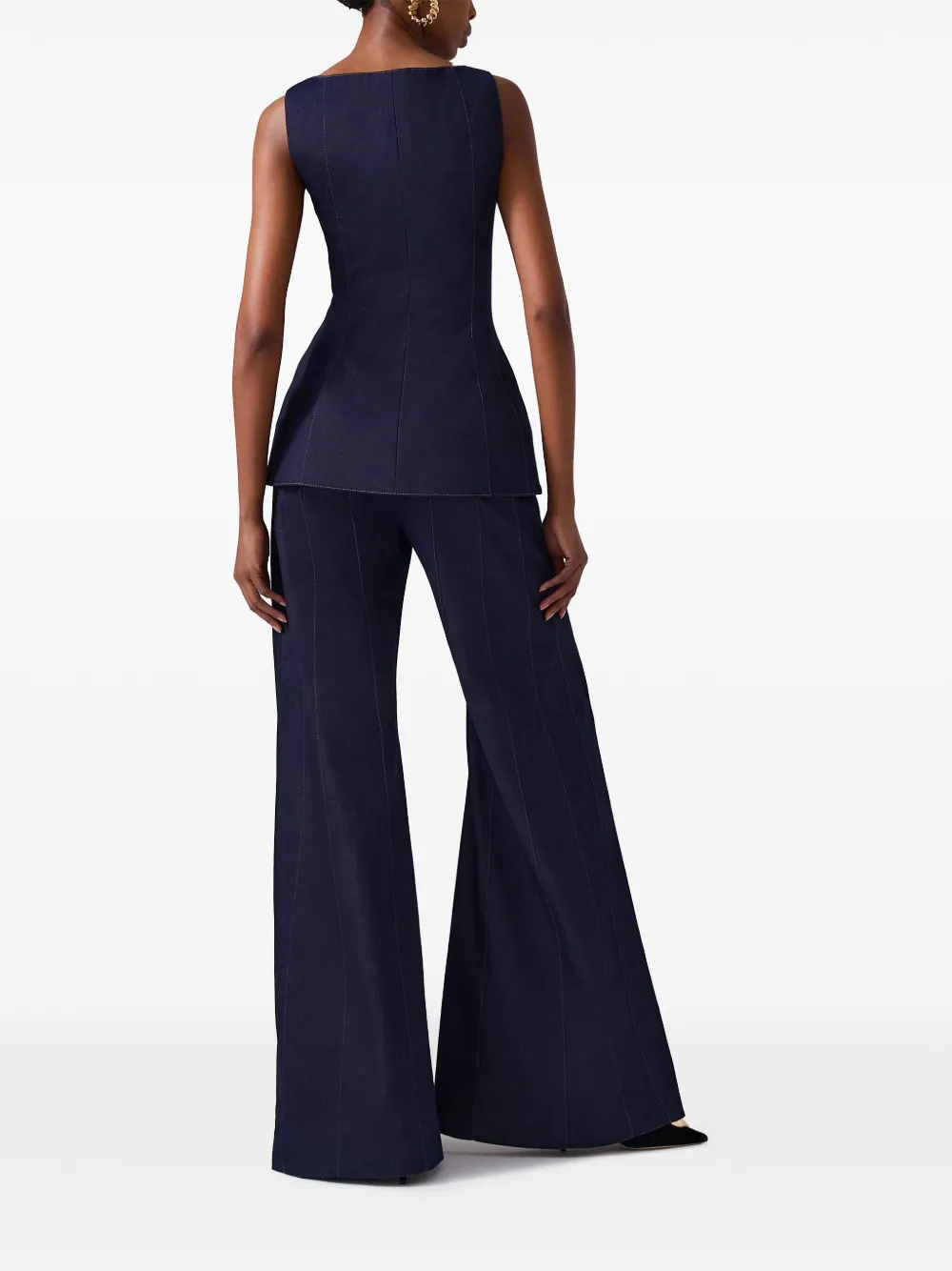 Carolina Herrera Denim top met rits Blauw