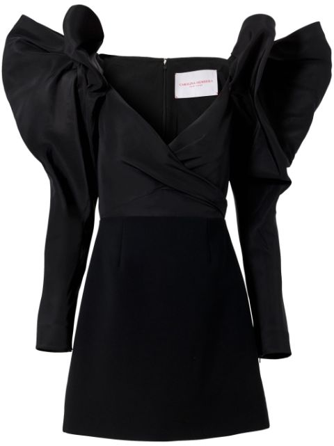 Carolina Herrera bow-detail wrap mini dress Women