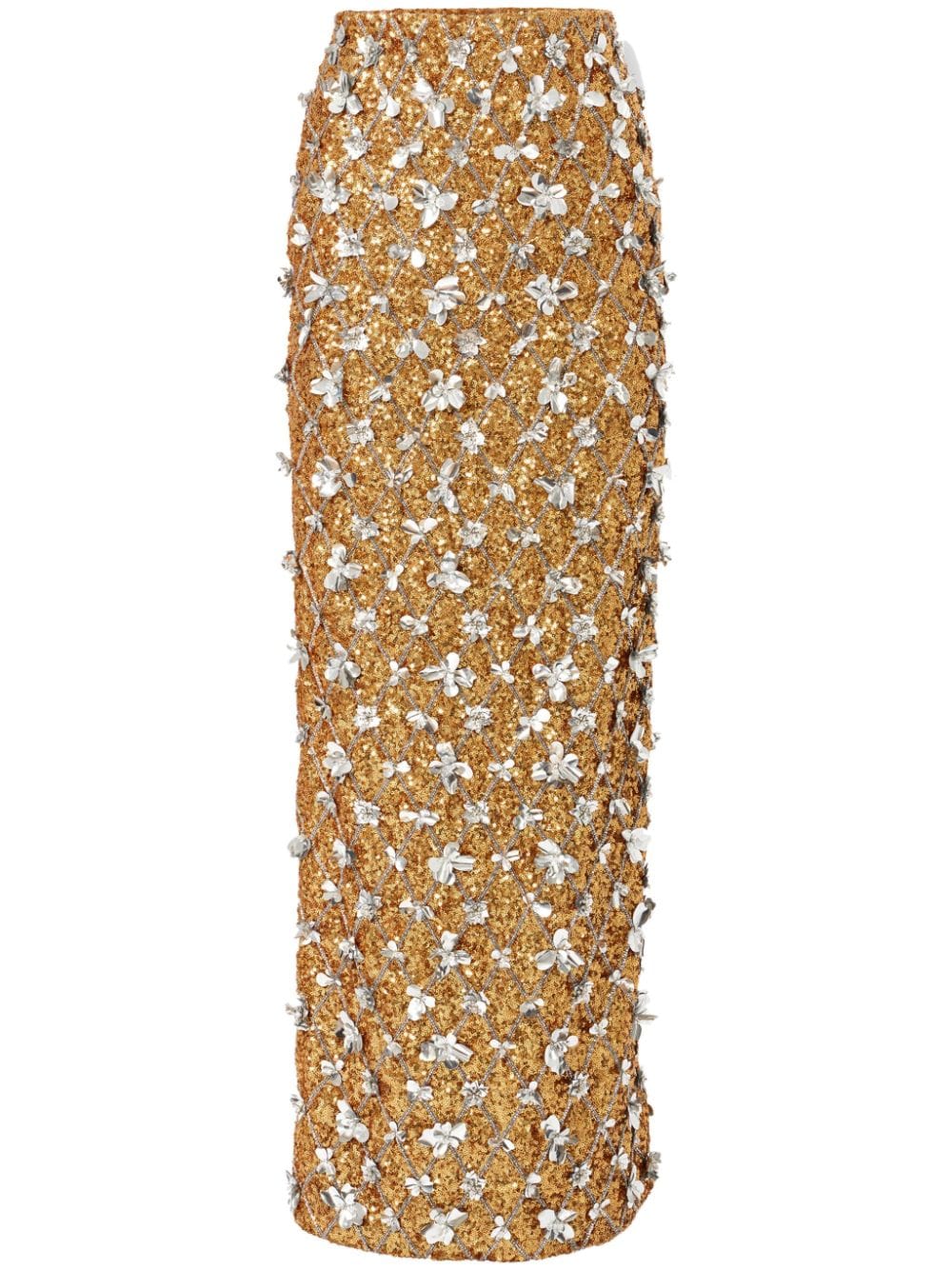 Carolina Herrera Gonna midi con paillettes - Oro