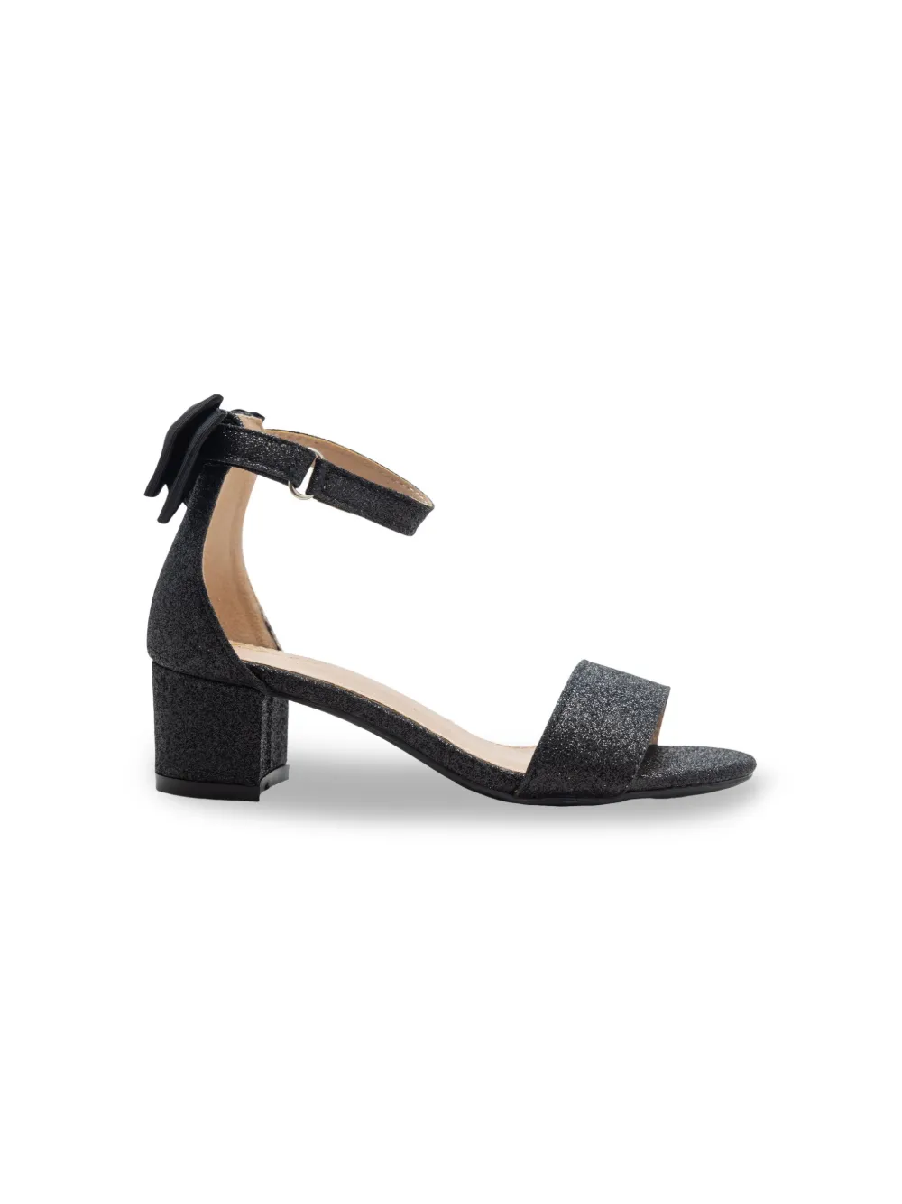 Shimmer block heel sandals on sale