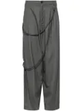 DARKPARK chain adorned wide-leg trousers - Green