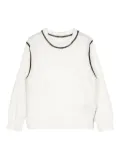MM6 Maison Margiela Kids embroidered-logo jumper - White