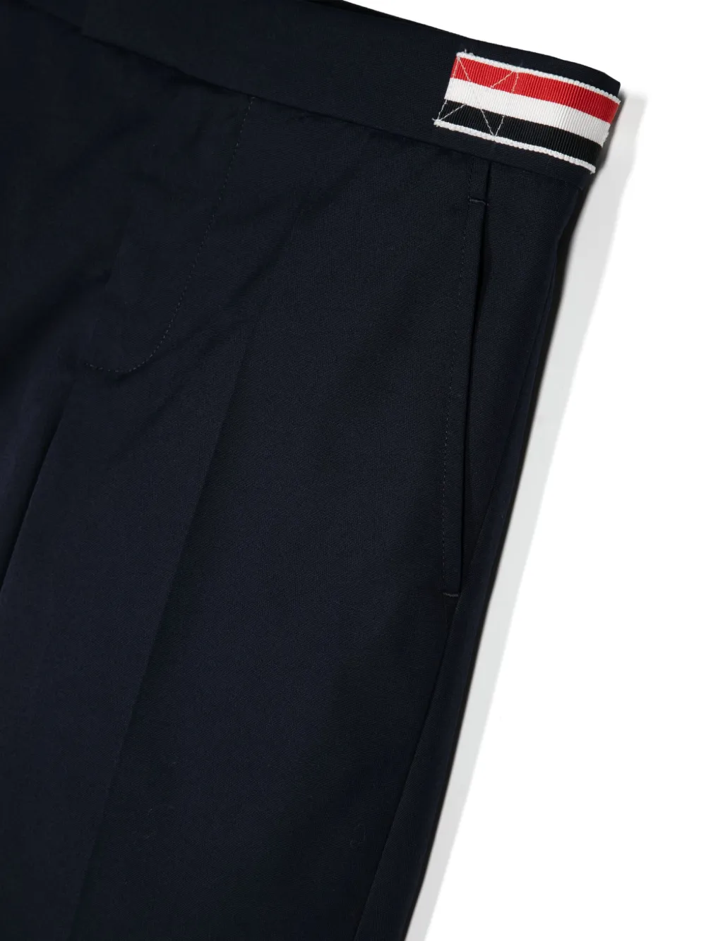 Thom Browne Kids Pantalon met RWB-streep Blauw