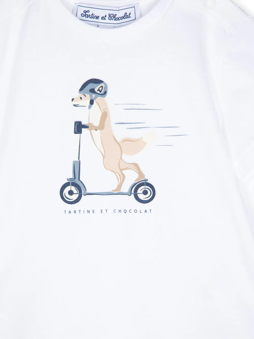 Tartine Et Chocolat Katoenen T-shirt met logoprint Wit