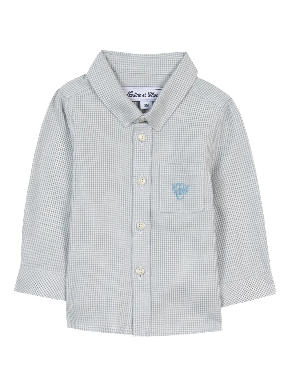 Tartine Et Chocolat gingham-check shirt | Grey | Image 1