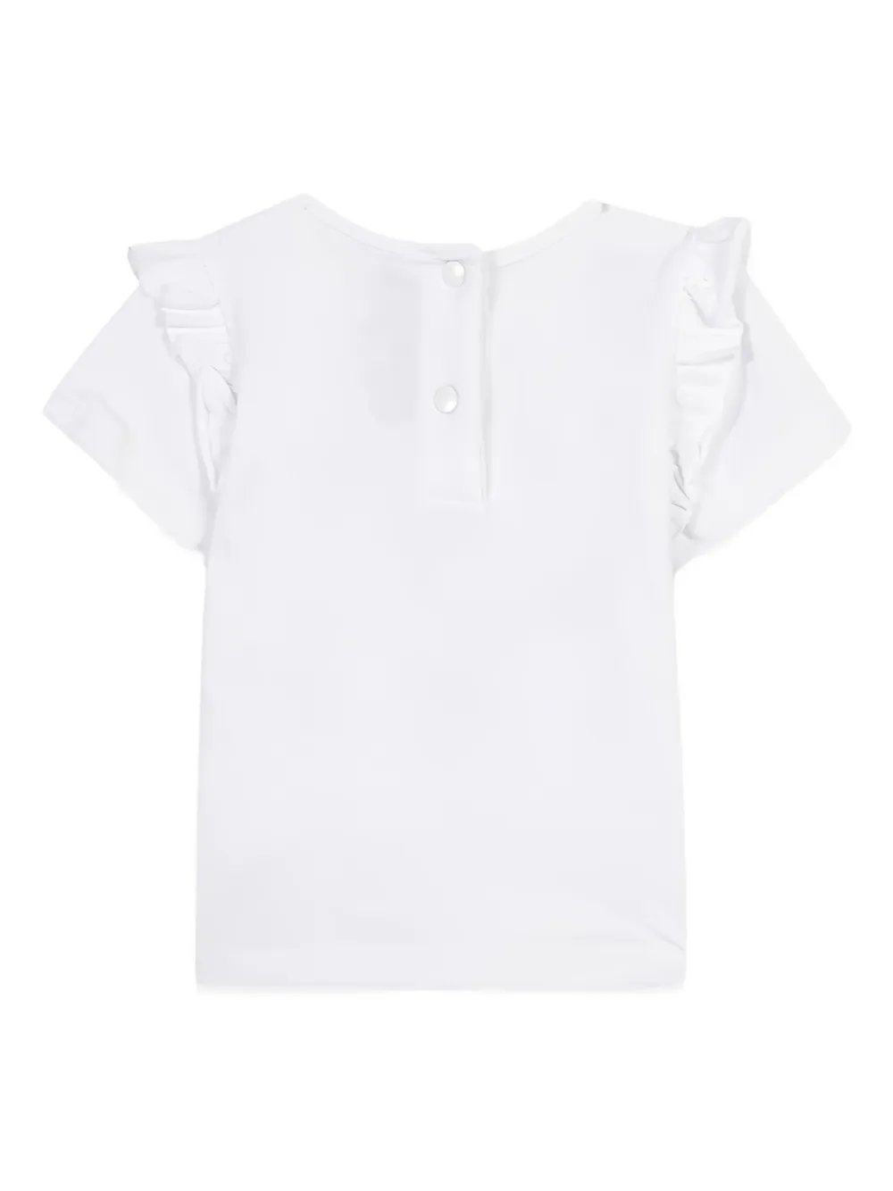 Tartine Et Chocolat Ruffled Rabbit-print T-shirt In White