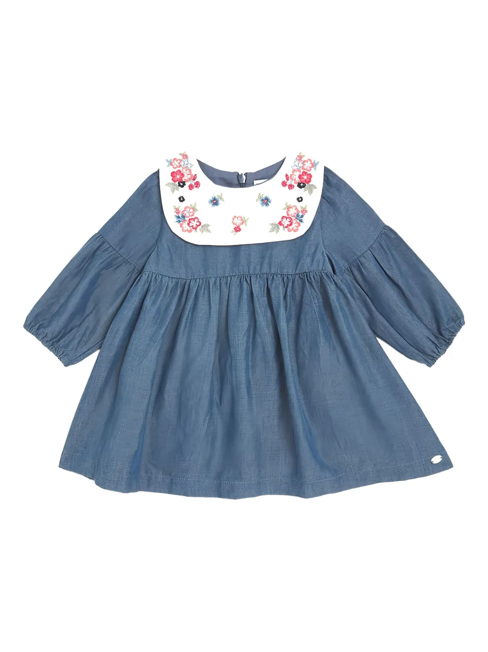 Tartine Et Chocolat embroidered-collar denim dress | Blue | Image 1