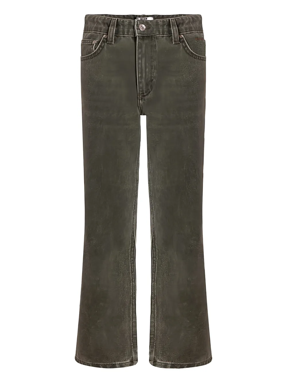 MSGM Kids cotton jeans - Verde