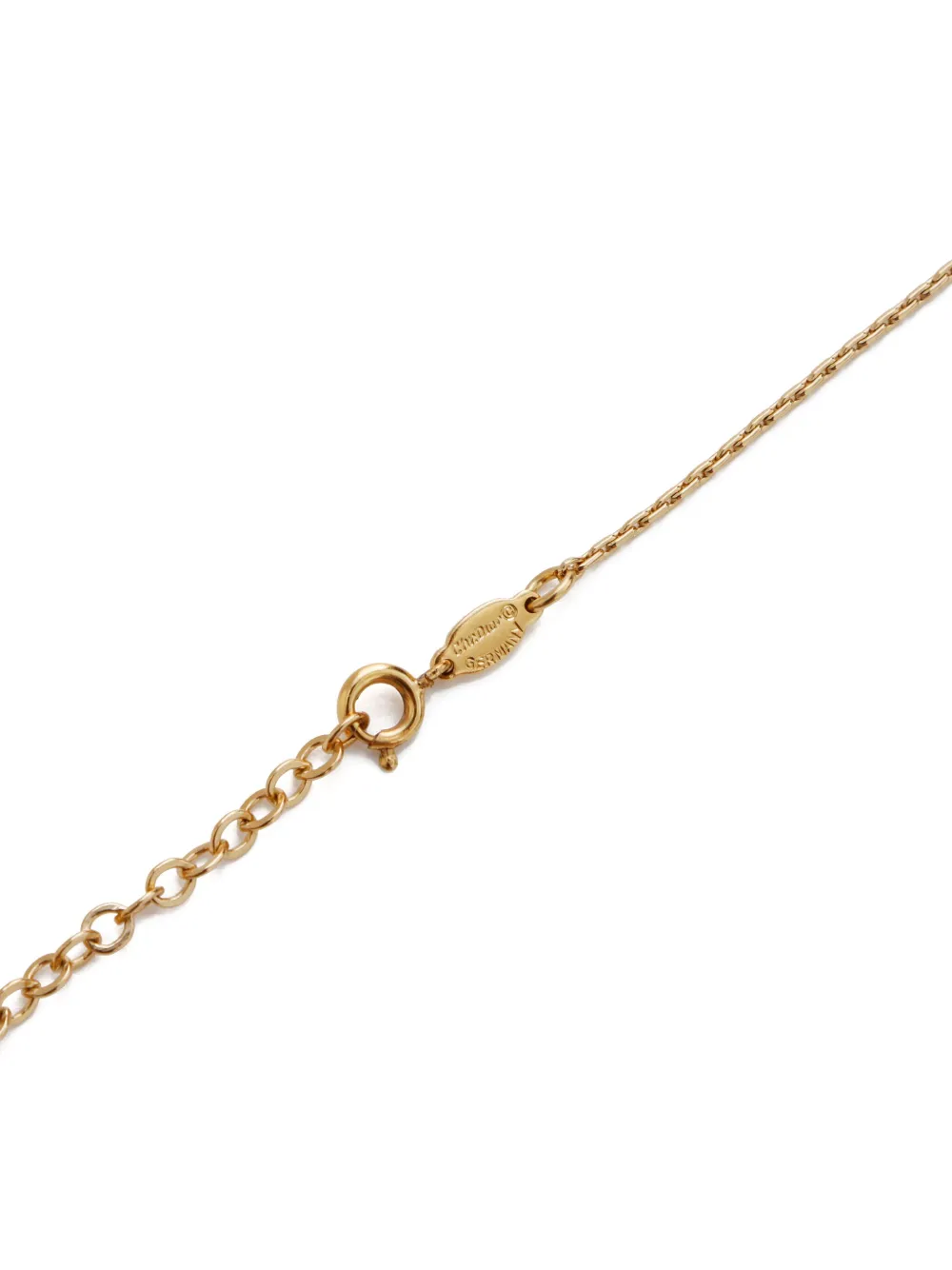 Pre-owned Dior Logo-pendant Necklace In Gold
