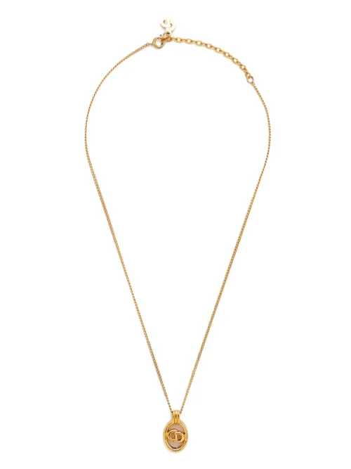 Collier à pendentif logo - Christian Dior Pre-Owned - Modalova
