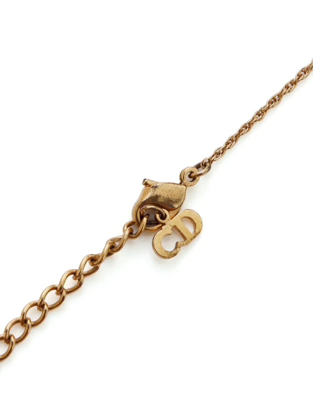 Pre-owned Dior Heart-pendant Necklace In Gold