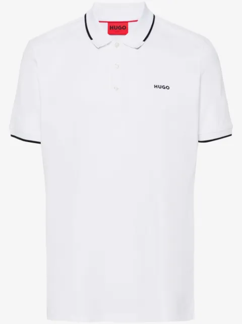 HUGO playera tipo polo con aplique del logo