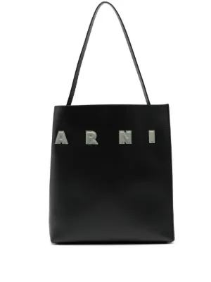 Marni ミュゼオ レザーハンドバッグ | ブラック | FARFETCH JP