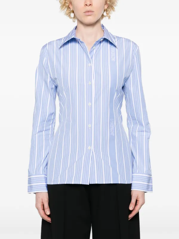 【JACQUEMUS】La Chemise Atelier リネン混シャツ JACQUEMUS La Chemise Atelier linen-blend shirt | Harvey Nichols