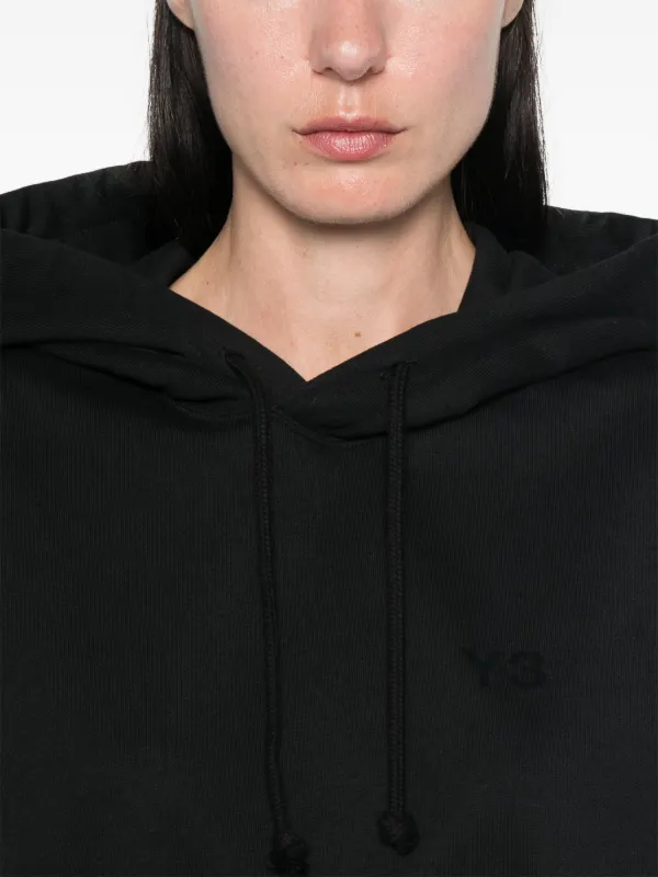 Y-3 x Adidas logo-print Hoodie Black FARFETCH PH
