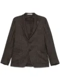 Tagliatore herringbone-pattern blazer - Brown