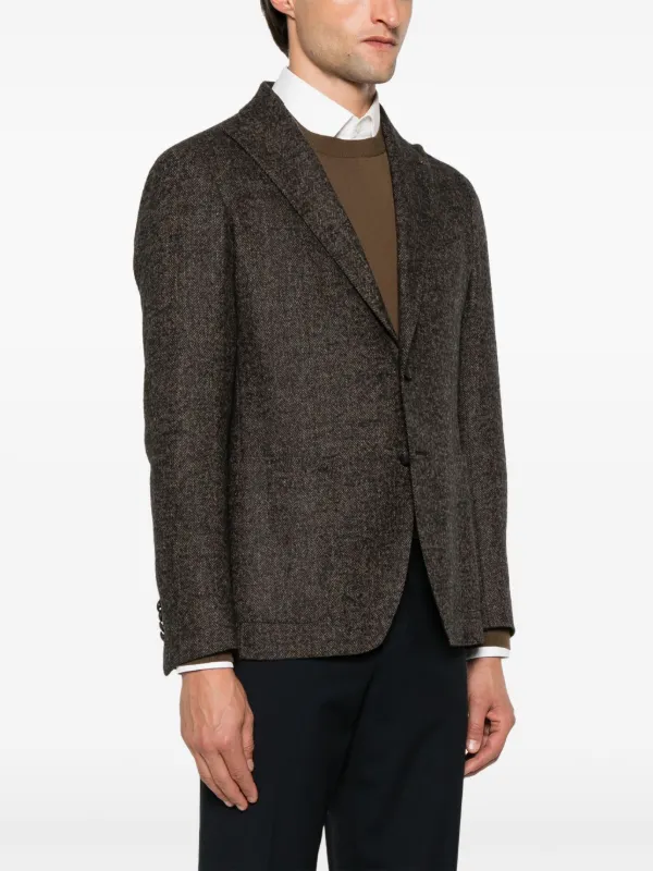 【新品】ツイード　ヘリンボーン　ジャケット　ブラウン　ラルディーニ　タリアトーレ Tagliatore ヘリンボーン ジャケット | ブラウン | FARFETCH JP