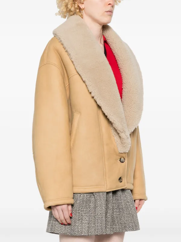 Golden Goose Leather Jacket Neutrals FARFETCH IN