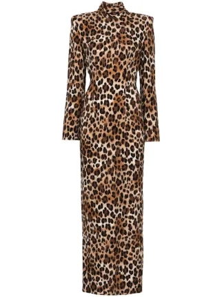 chinese dress ladies Hope & Ivy- Flutter Sleeve Leopard Maxi Wrap Dress| Style Boutique NI main image 0