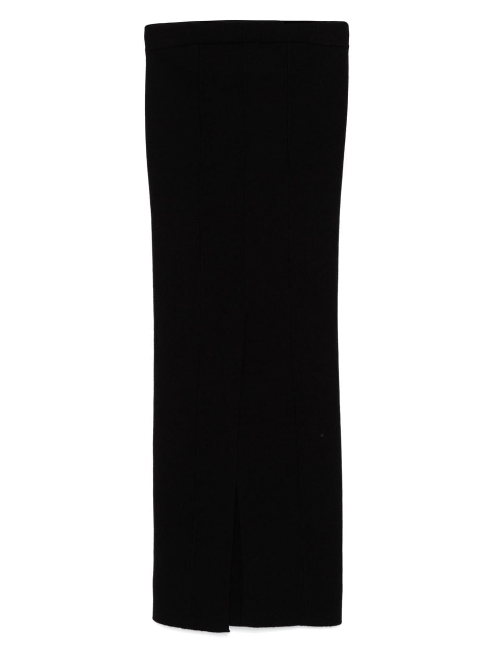 Shop Laneus Ribbed Midi Skirt In Black