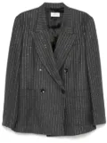 Laneus pinstriped double-breasted blazer - Grey