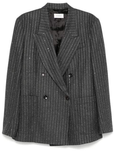 Laneus pinstriped double-breasted blazer