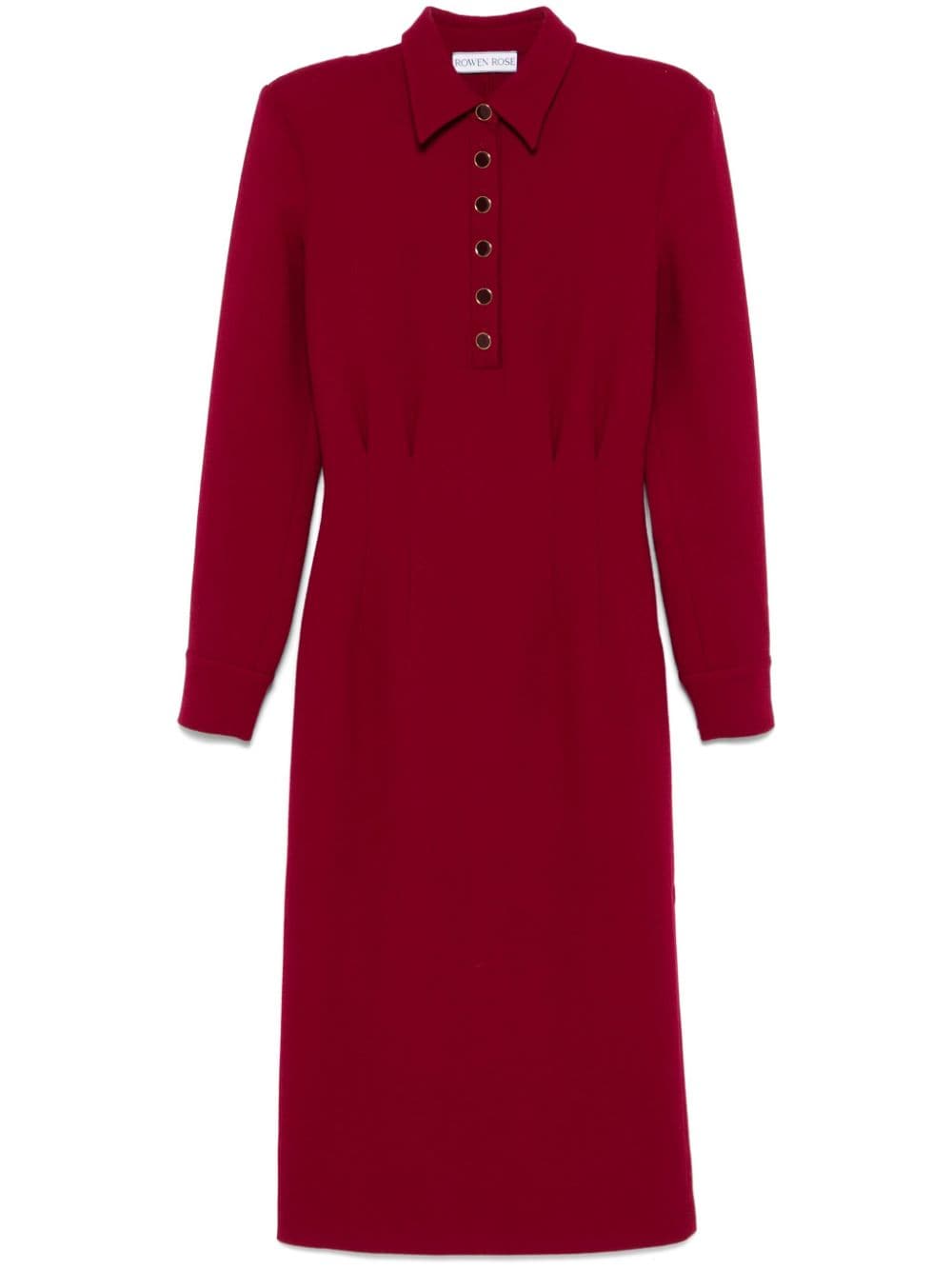 Shop Rowen Rose Wool Maxi Dress In Red