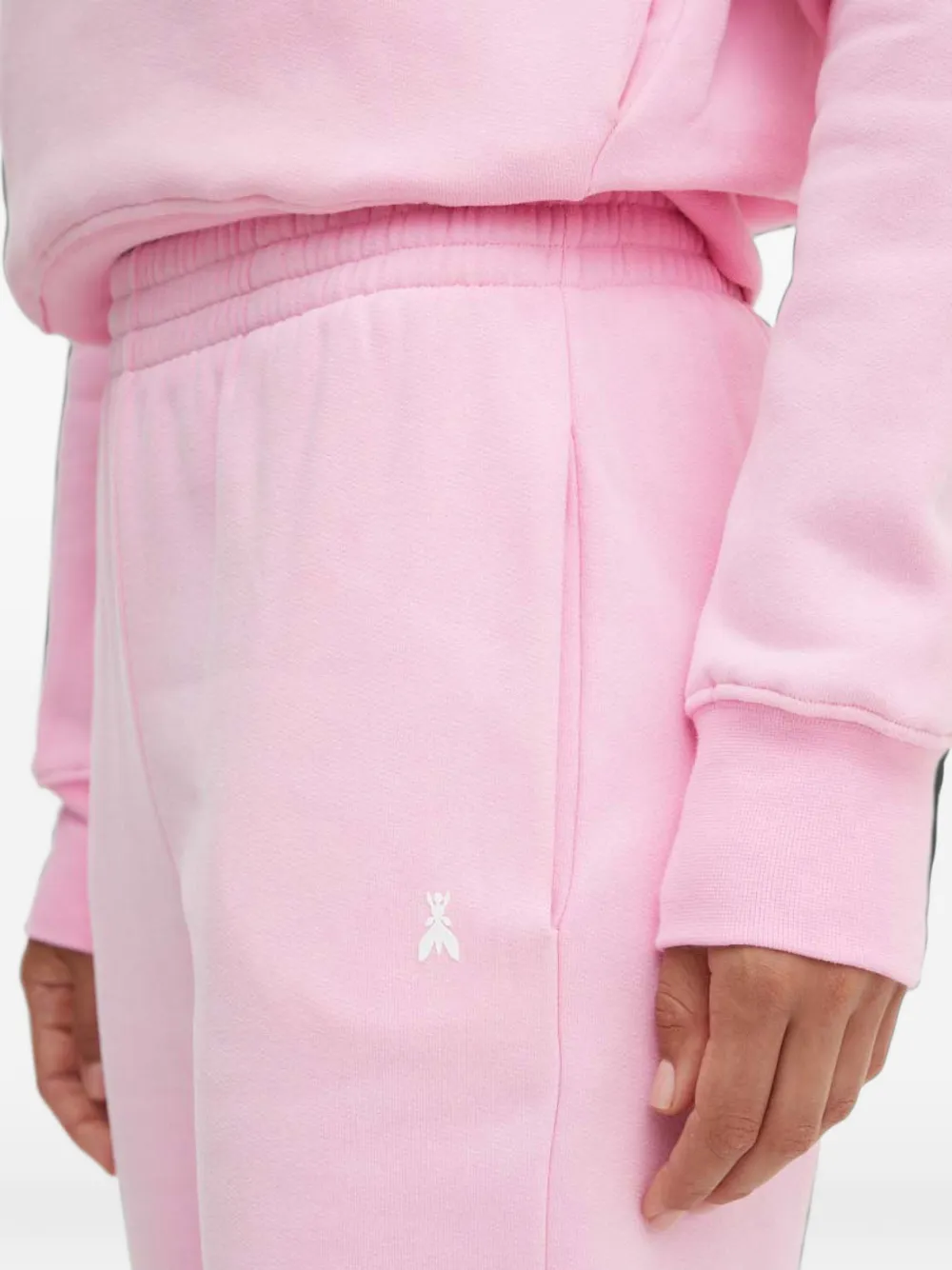 Patrizia Pepe logo-embroidered elasticated track pants Roze