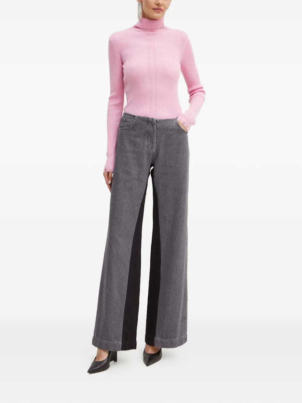 Patrizia Pepe Jeans met vlakken - Grijs