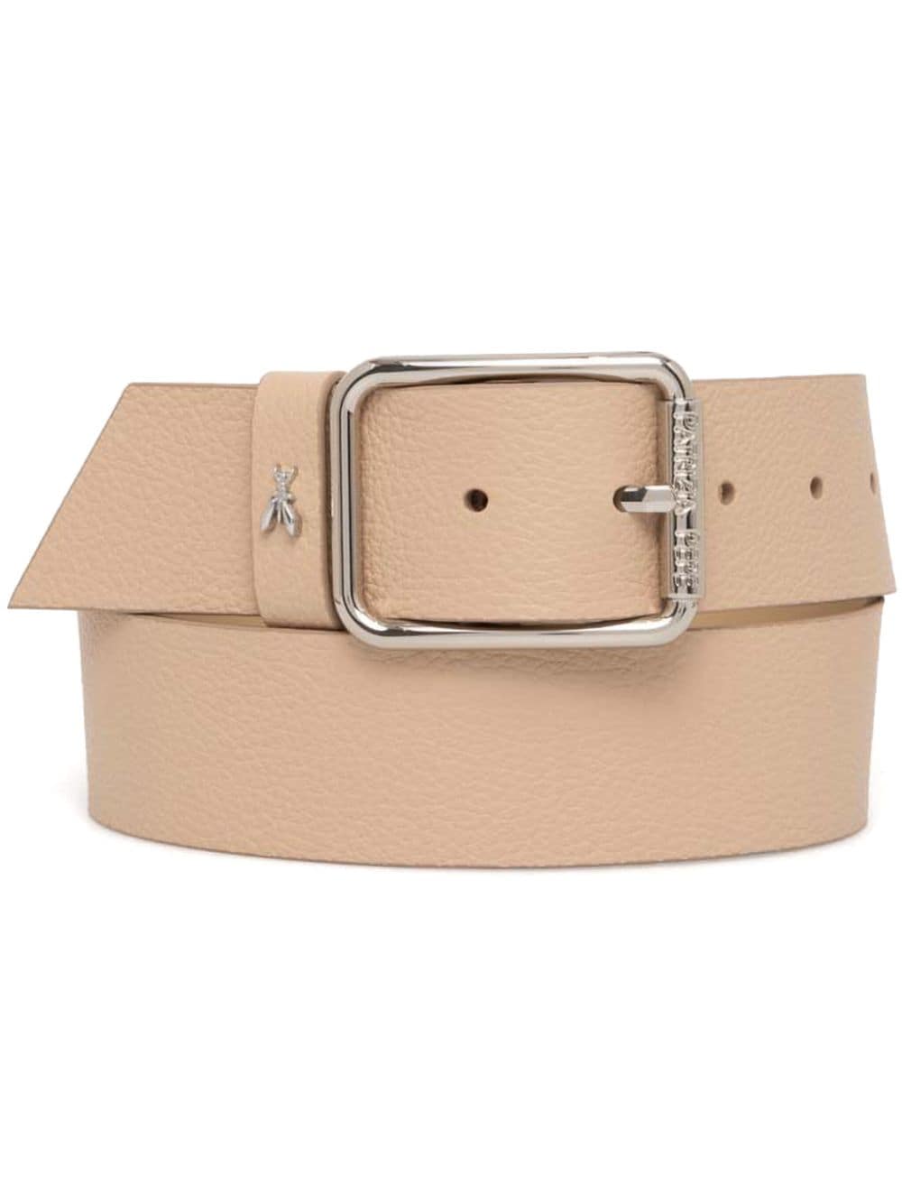 Shop Patrizia Pepe Leather Belt In Nude