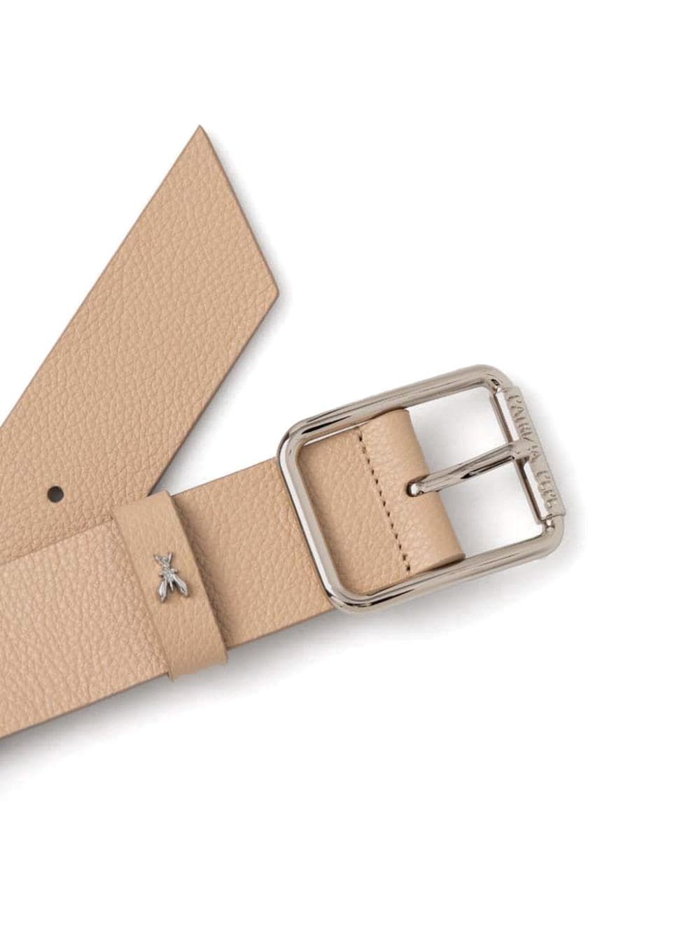 Shop Patrizia Pepe Leather Belt In Nude