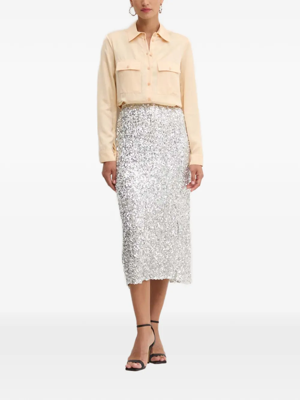 Patrizia Pepe buttoned pocket shirt - Geel