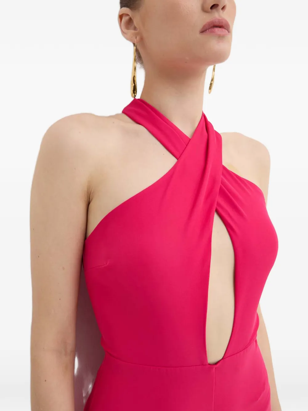 Patrizia Pepe Jumpsuit met gekruiste bandjes Roze