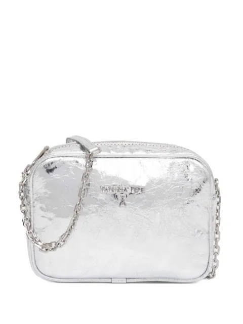 Patrizia Pepe metallic leather crossbody bag