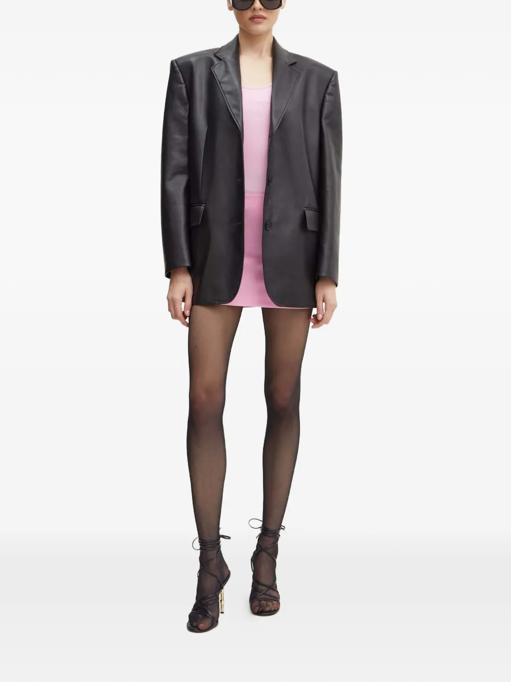 Patrizia Pepe Ribbed Tank Top In Pink