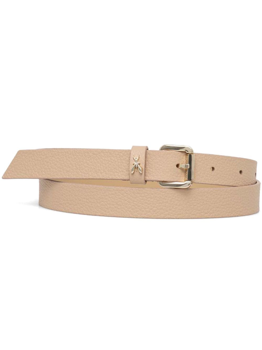 Patrizia Pepe Logo Buckle Belt In Neutrals