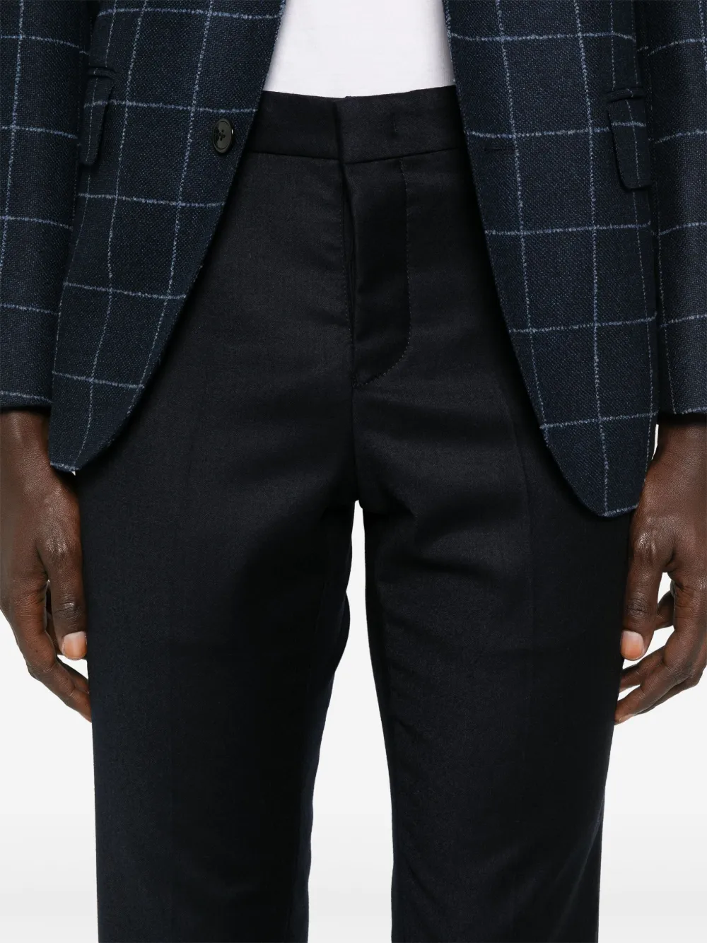 Emporio Armani Flanellen broek Blauw