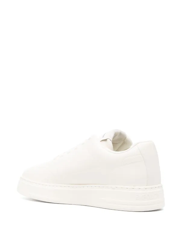 Emporio armani sneakers in pelle con logo embossed al lato hotsell